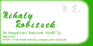 mihaly robitsek business card